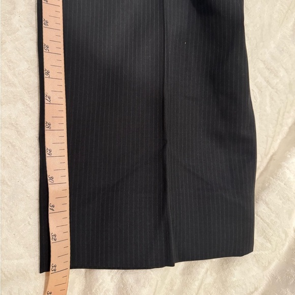 HUGO BOSS James Brown dark gray striped trousers pants flat front - Picture 6 of 6